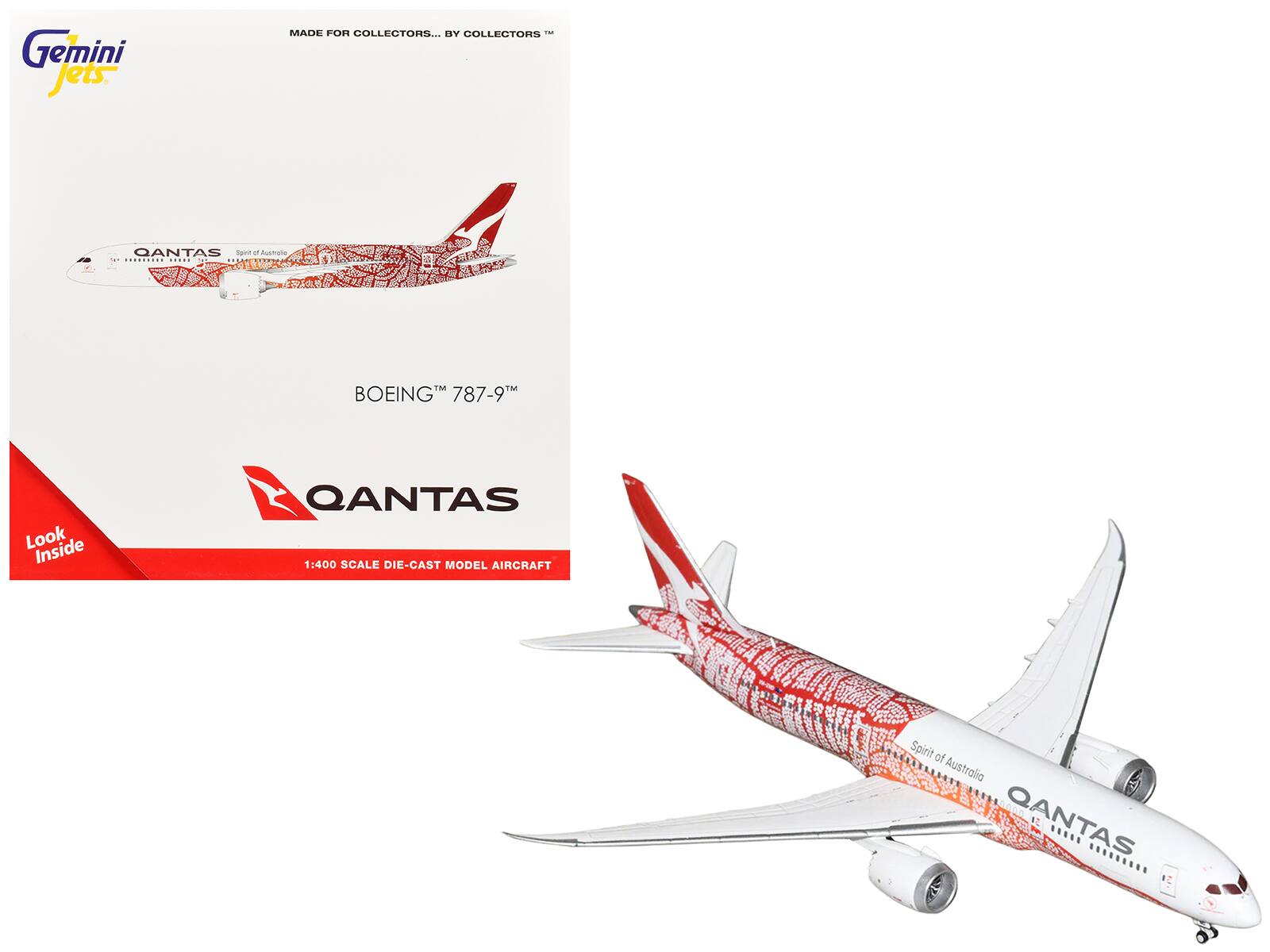 Gemini Jets MADE FOR COLLECTORS... BY COLLECTORS™

CANTAS Australia

BOEING 787-9™

Look Inside

QANTAS 1:400 SCALE DIE-CAST MODEL AIRCRAFT

Spirit of Australia