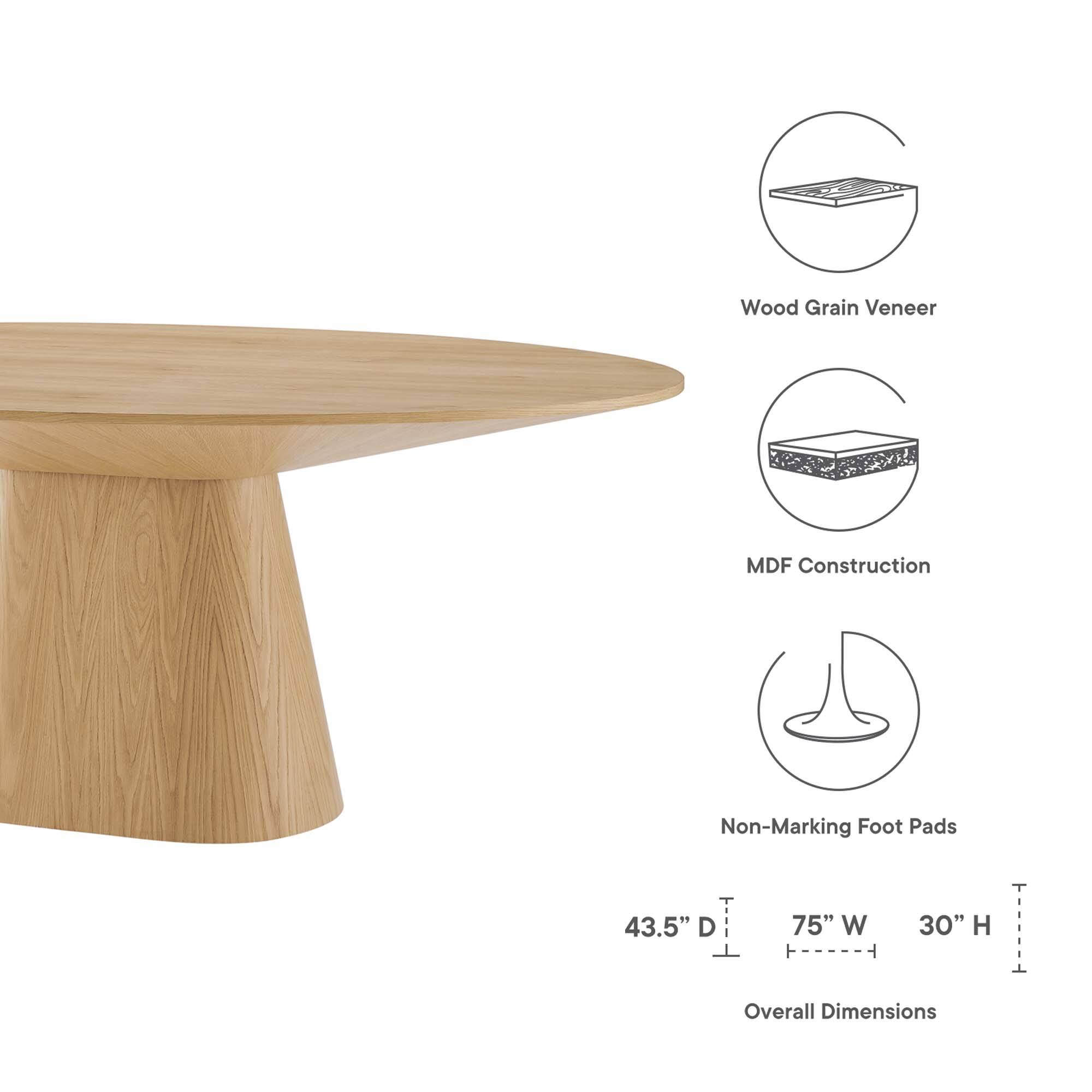 Wood Grain Veneer MDF Construction Non-Marking Foot Pads

43.5" D 75" W 30" H

Overall Dimensions