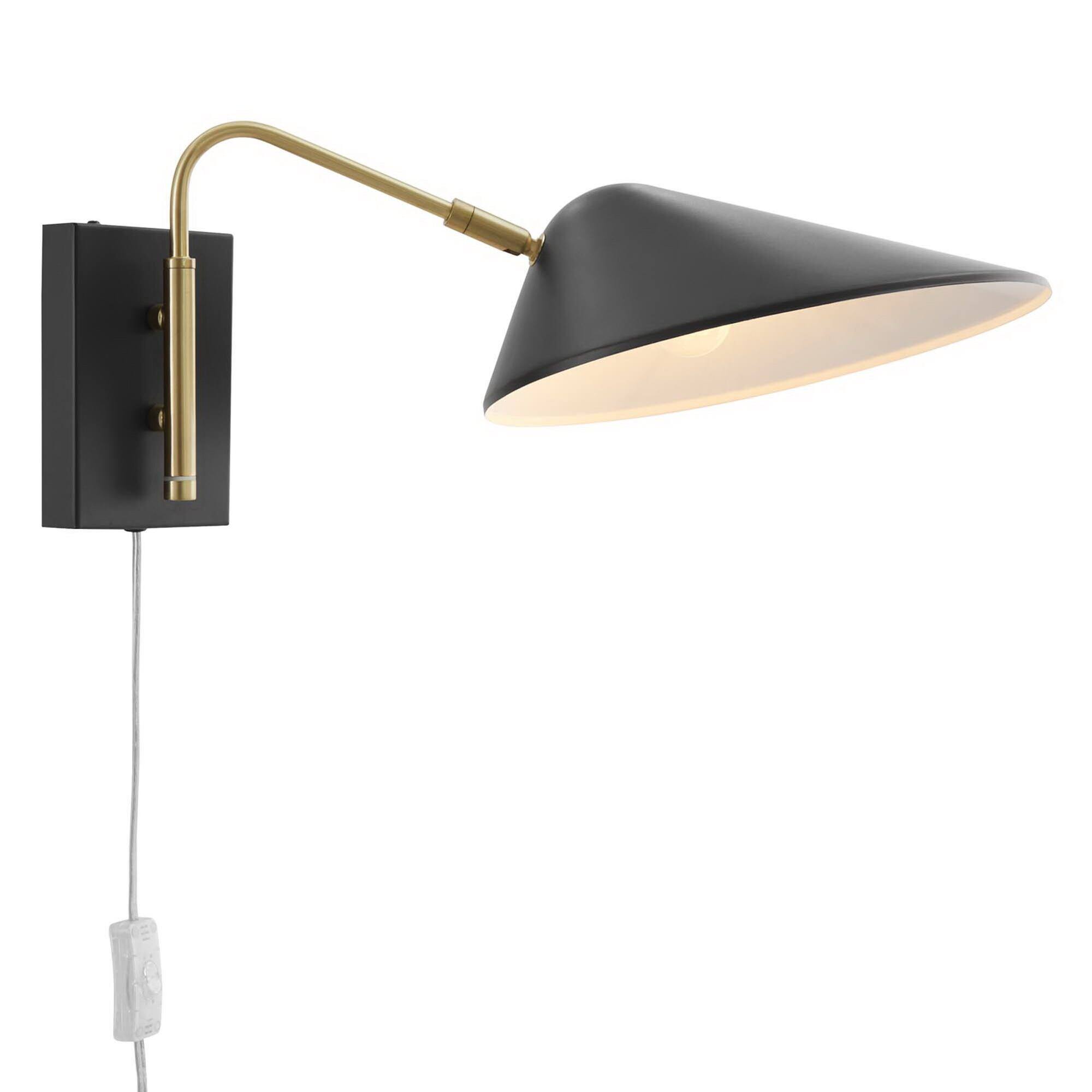 Angle. Modway - Journey 7" Swing Arm Wall Sconce by Modway - Black.