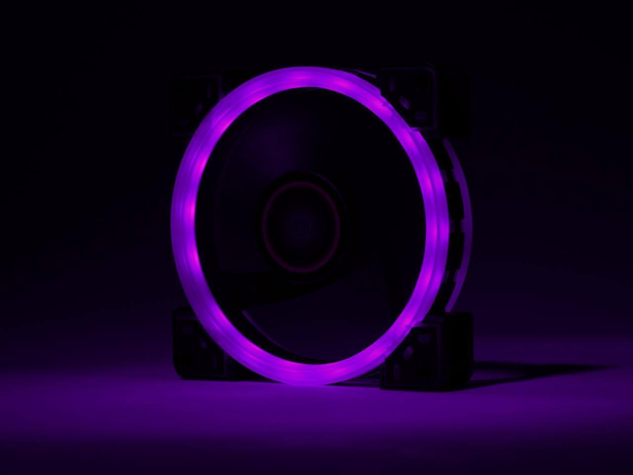 Alt View 5. Rosewill - Rosewill RGBF-23001 120mm Dual Ring RGB Fan Hub Set (5-Pack), Ultra Quiet Long Life Fans - RGB.