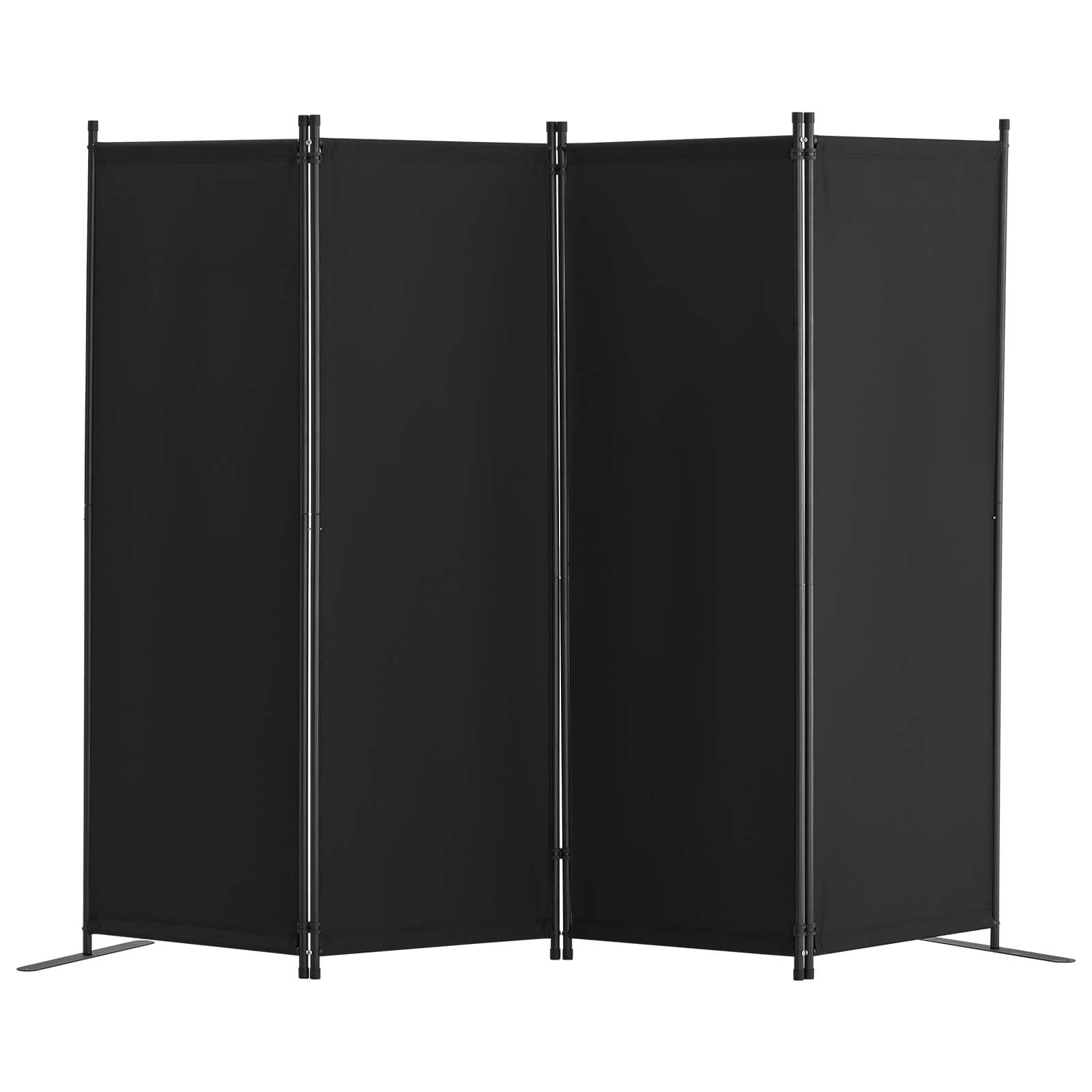 VEVOR - Room Divider, 4 Panel Room Dividers and Folding Privacy Screens, Fabric Partition Room Dividers for Office - Black