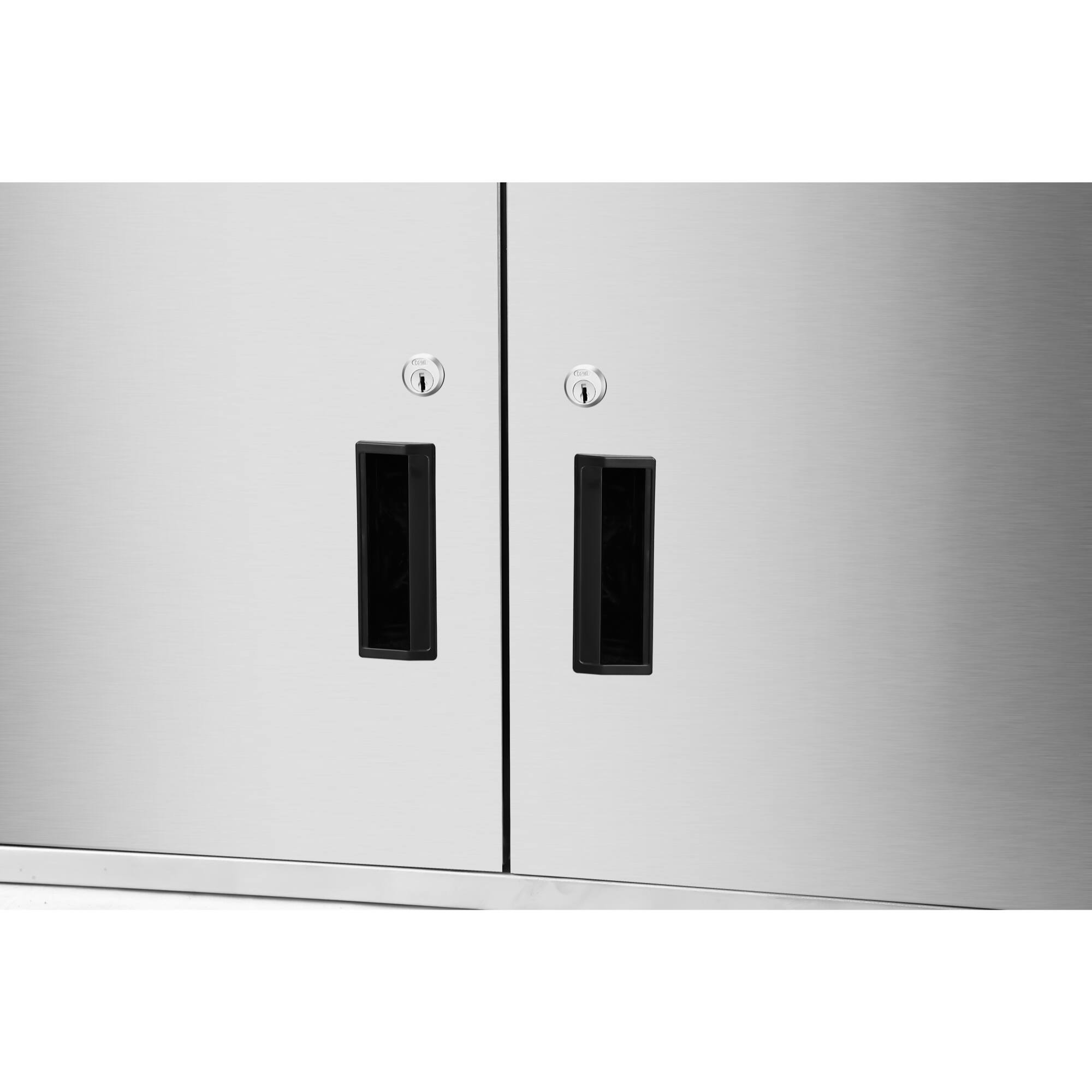 Alt View 7. Koolmore - 48 in. Kitchen Wall Cabinet with Hinged Doors and 2 shelves in Stainless-Steel (KM-WMC-1548-S) - Stainless-Steel.
