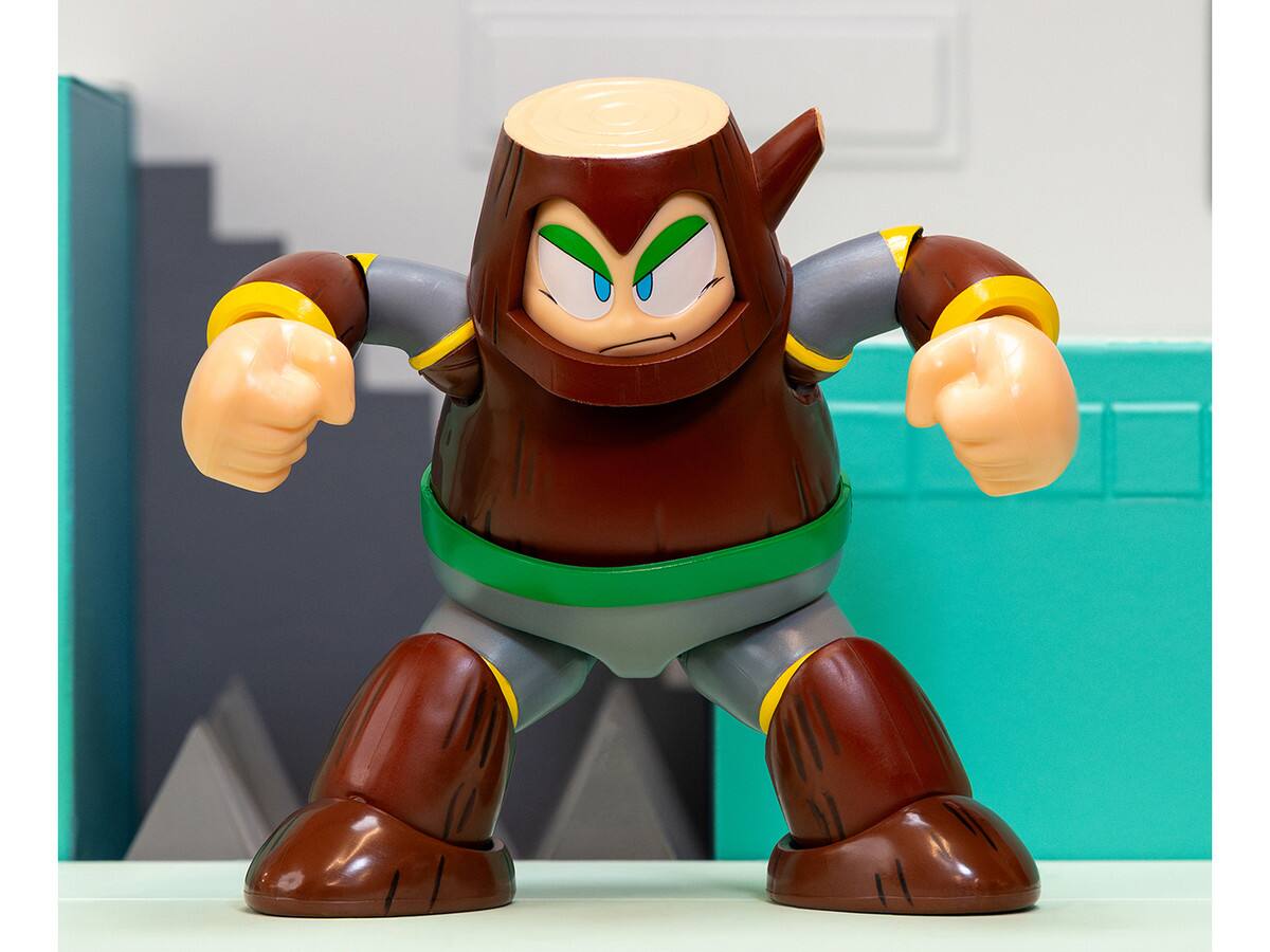 Left. Jada - Wood Man 5" Moveable Figure Deluxe with Accessories, Alternate Head & Hands Mega Man 1987 Video Game Model by Jada - Multi.