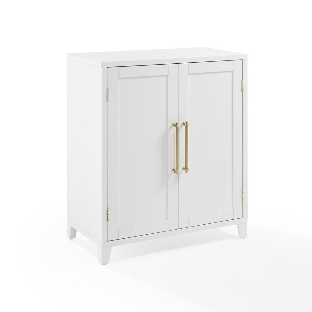 Alt View 4. Crosley Furniture - Roarke Stackable Kitchen Pantry Storage Cabinet - White.