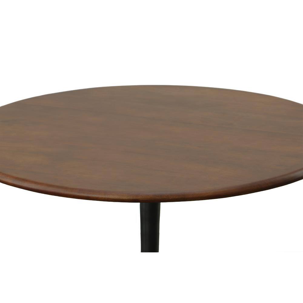 Alt View 1. Carolina Chair & Table - Alden Wood Top 36" Round Dining Table - Elm/Black - Blue.