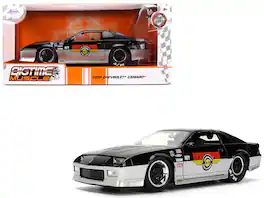 1985 Chevrolet Camaro Z28 "Mickey Thompson" Black and Silver Metallic "Bigtime Muscle" Series 1/24 Model Car by Jada