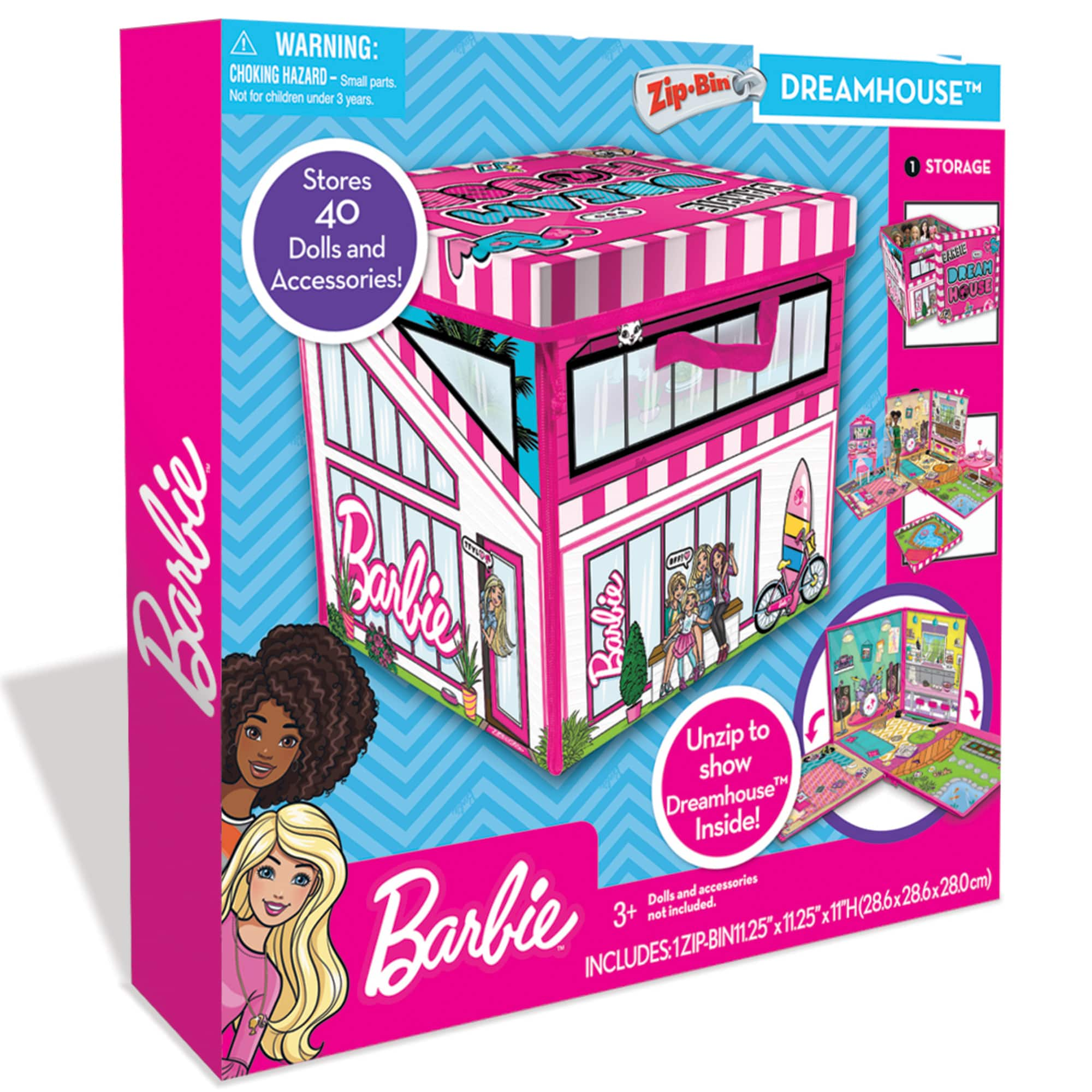 Tara Toys ZipBin Barbie Dreamhouse Toy Storage Box Playmat G0878119001863 Best Buy