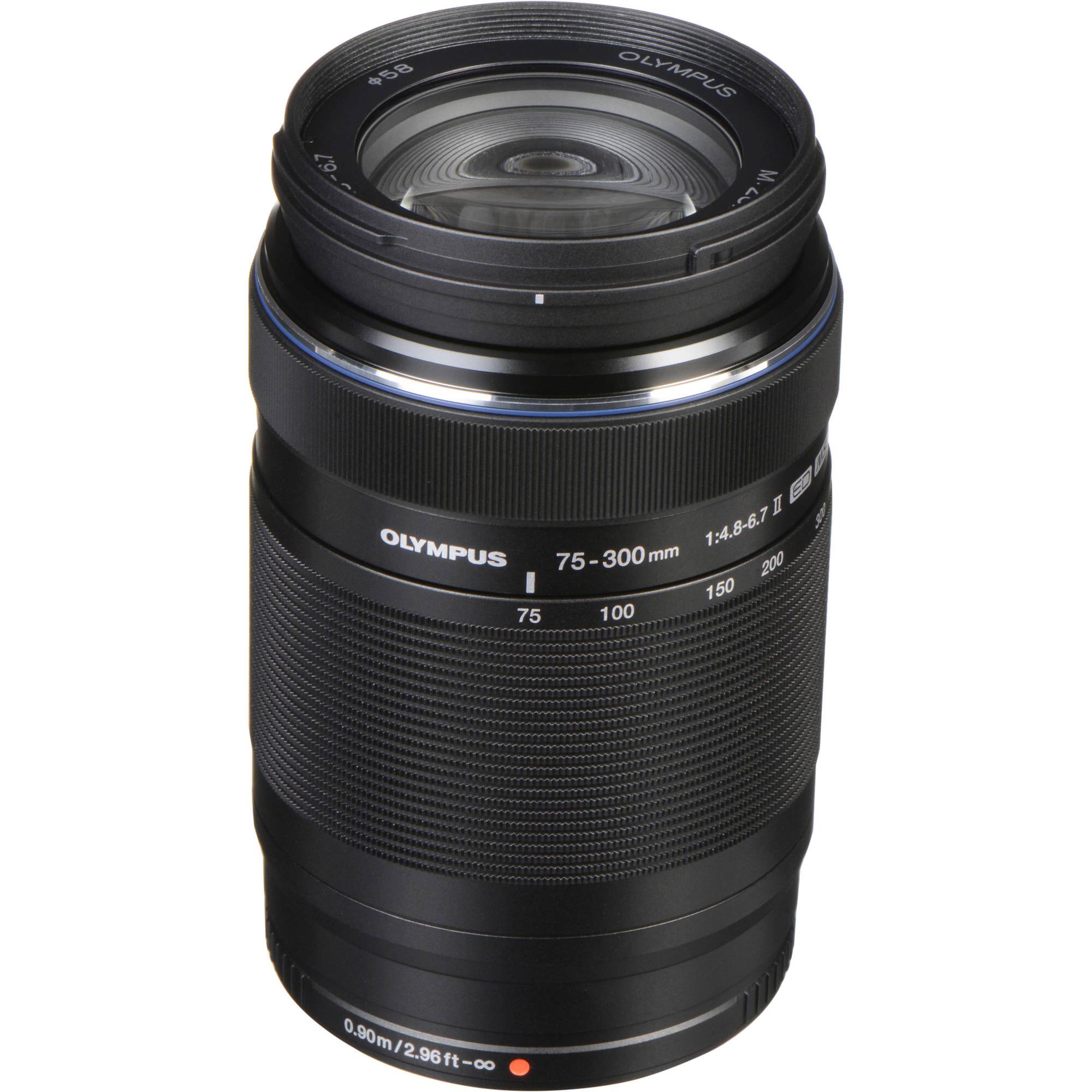 $58 -0,7 6.7 OLYMPUS 7W M. 3 I BC 1:4.8-6.7 90 OLYMPUS 75-300mm mm 200 150 75 100 0.90m/2.96ft-∞