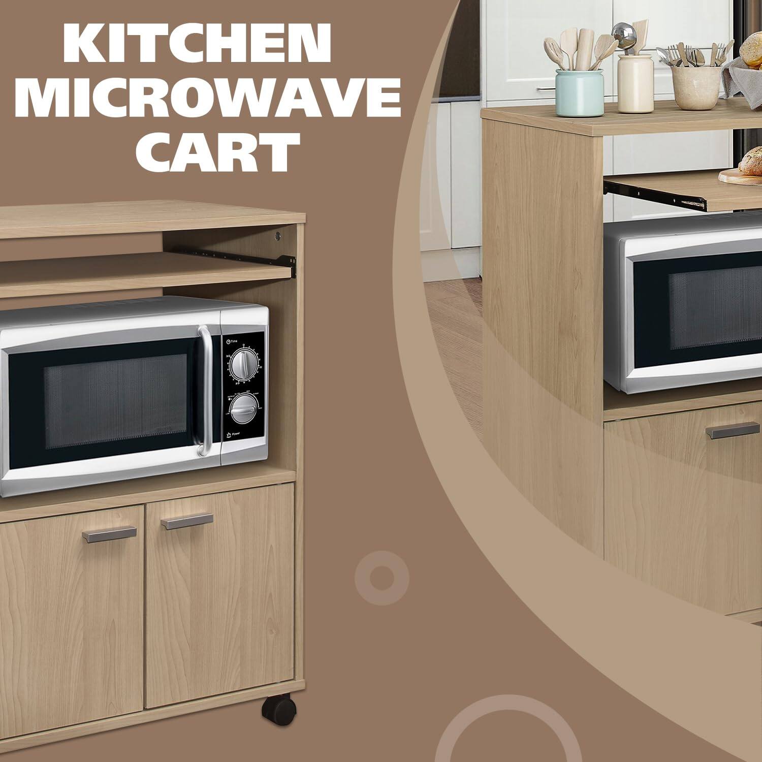 KITCHEN MICROWAVE CART