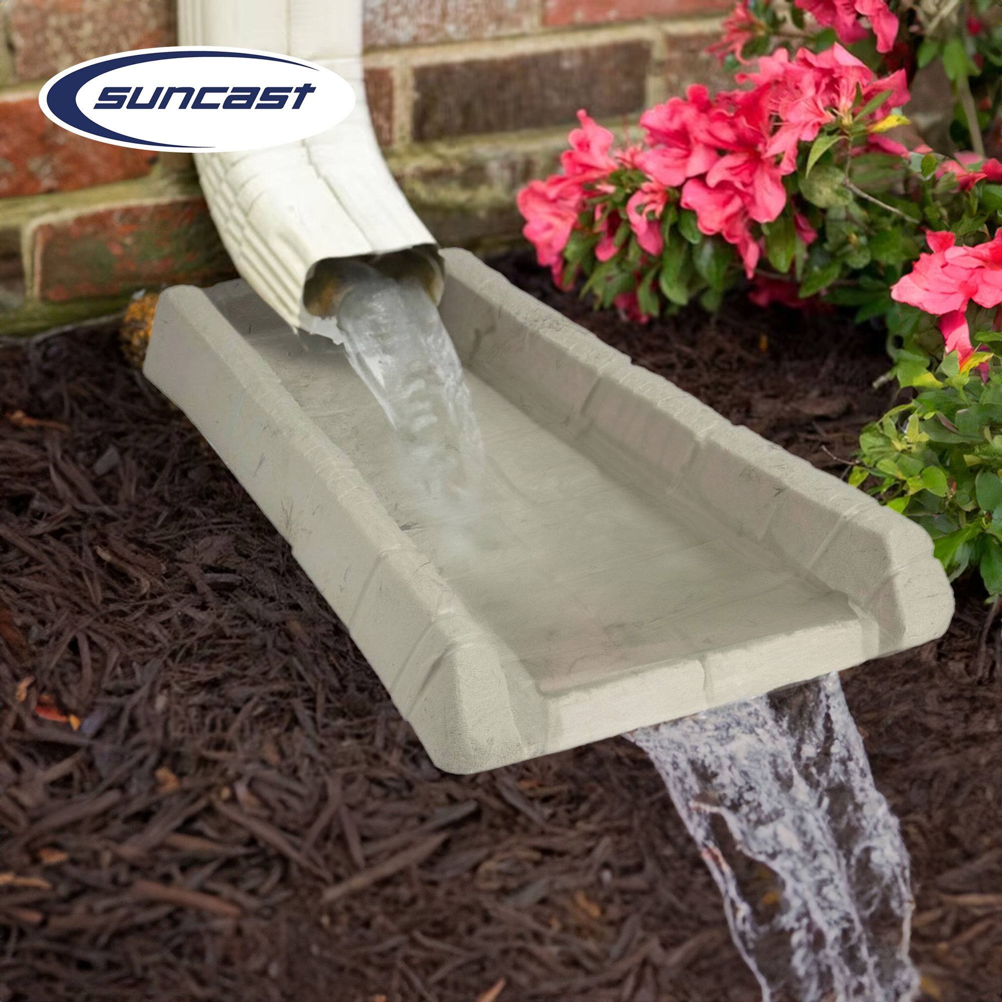 Alt View 3. Suncast - Suncast SB24 Decorative Rain Gutter Downspout Splash Block, Light Taupe (4 Pack).