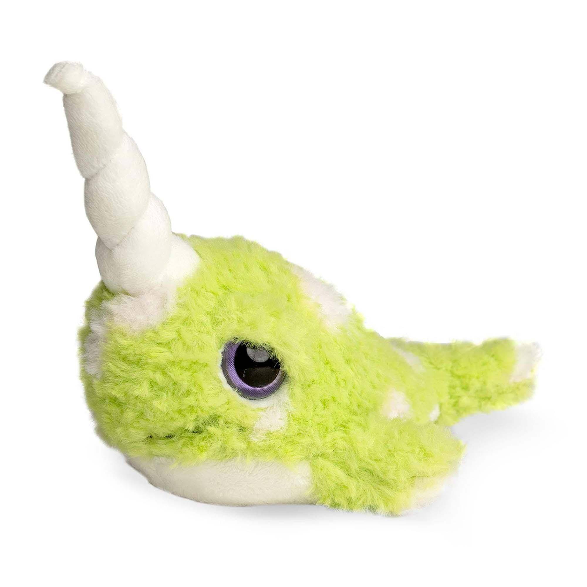 Alt View 1. Kellytoy - Cute & Cuddly Narwhal 6 Inch Plush | Light Green - Green.