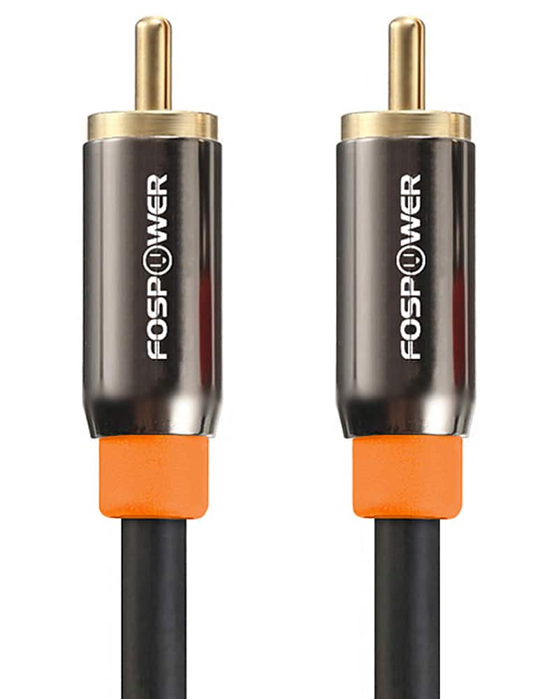 Photos - Cable (video, audio, USB) FosPower   Digital Coaxial Audio Cable - 6FT, Premium S/PDIF RCA Audio Cable Male to Male for Home Theater [24K Gold-Plated]