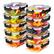Front. Sorbus - Sorbus 20 Piece Rectangular (630ml/ 21.3oz/ 2.6cups) Glass Meal Prep Containers with Airtight Lids - Oven Safe - Clear.