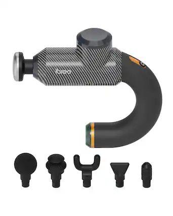 Front. iBreo - Surge Pro Deep Tissue Percussion Massage Gun with Heat - Carbon Fiber.