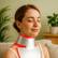 Left. Pursonic - Pursonic LED Light Therapy Neckplate – Rejuvenate Your Neck & Décolleté - White.