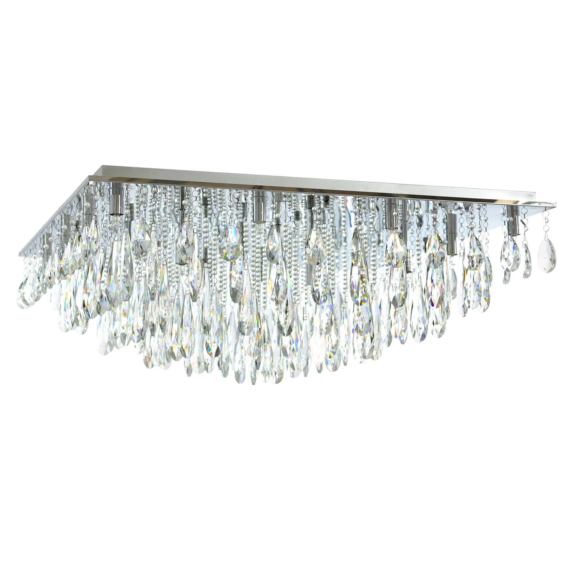 Back. CWI Lighting - Bianca 20 Light Flush Mount With Chrome Finish - Chrome.