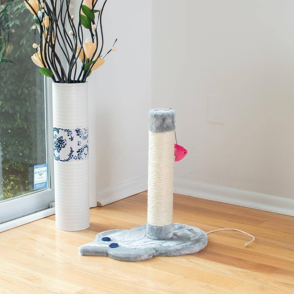Alt View 1. Armarkat - Mouse Shape Real Wood Cat Scratcher Toy Sisal Scratching PostKitty Training - Gray.