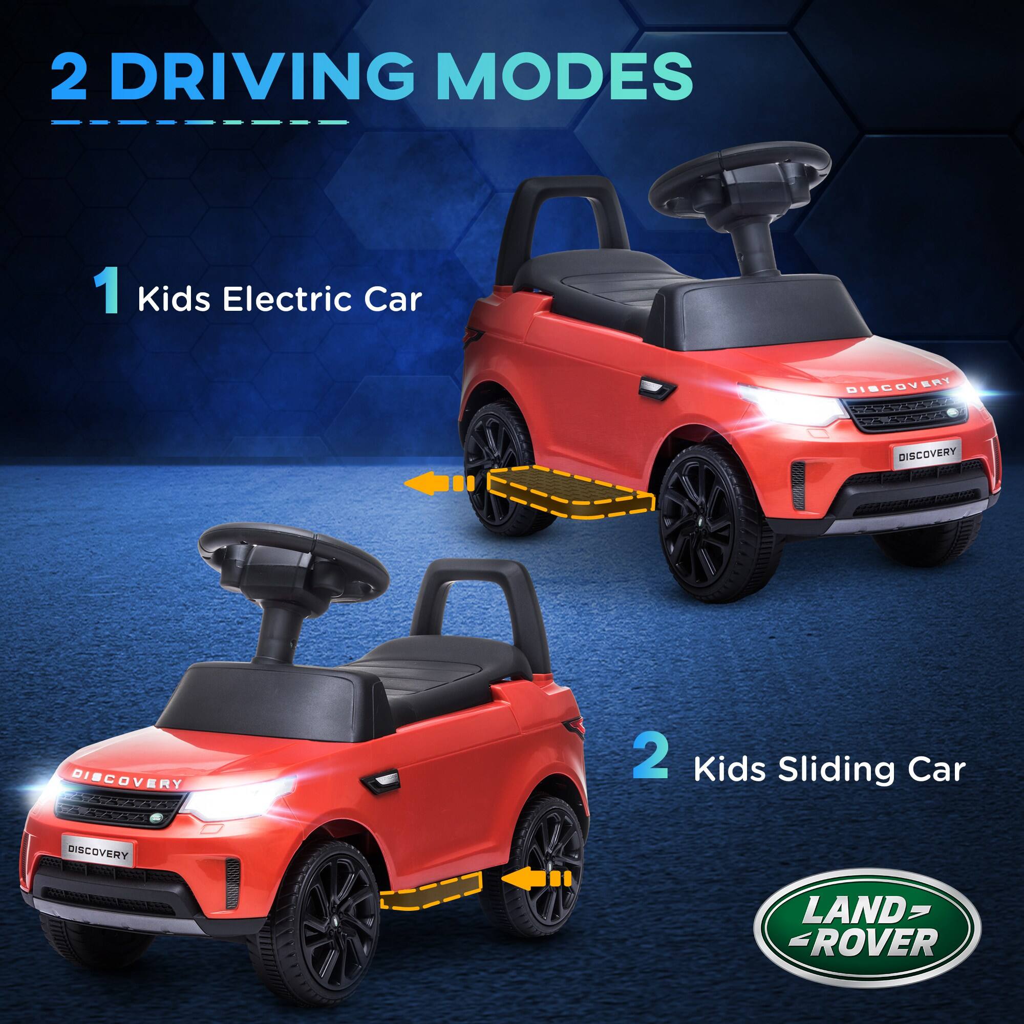 2 DRIVING MODES

1 Kids Electric Car

2 Kids Sliding Car

DISCOVERY

LAND ROVER