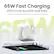 65W Fast Charging GaN Charging Power Upgraded - Supporting USB-C Port/USB-C Cable Input and Output. Get 65W Your Sharge Groove! No.