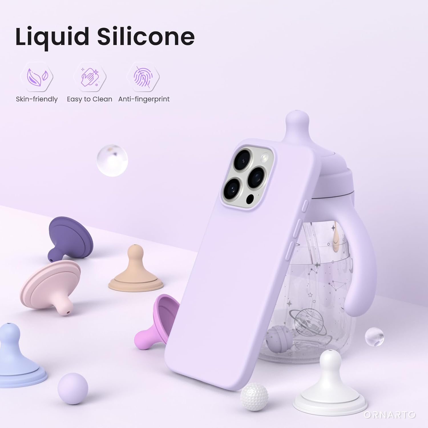 Liquid Silicone Skin-friendly Easy to Clean Anti-fingerprint ORNARTO