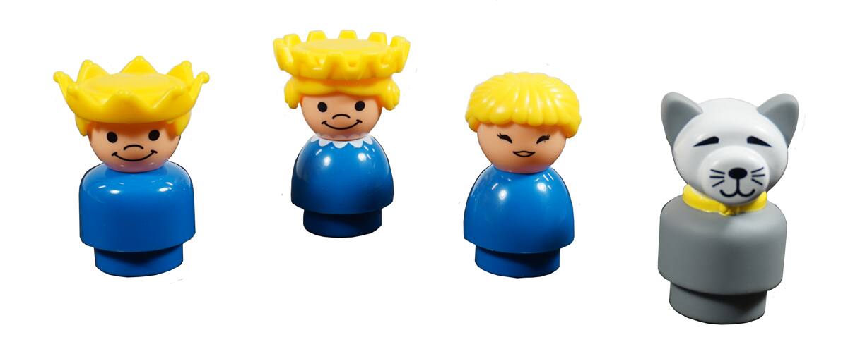 Alt View 2. Fisher Price - Little People Nostalgic Figure 4 Pack ~ Cat, Girl, King & Queen - Multi.