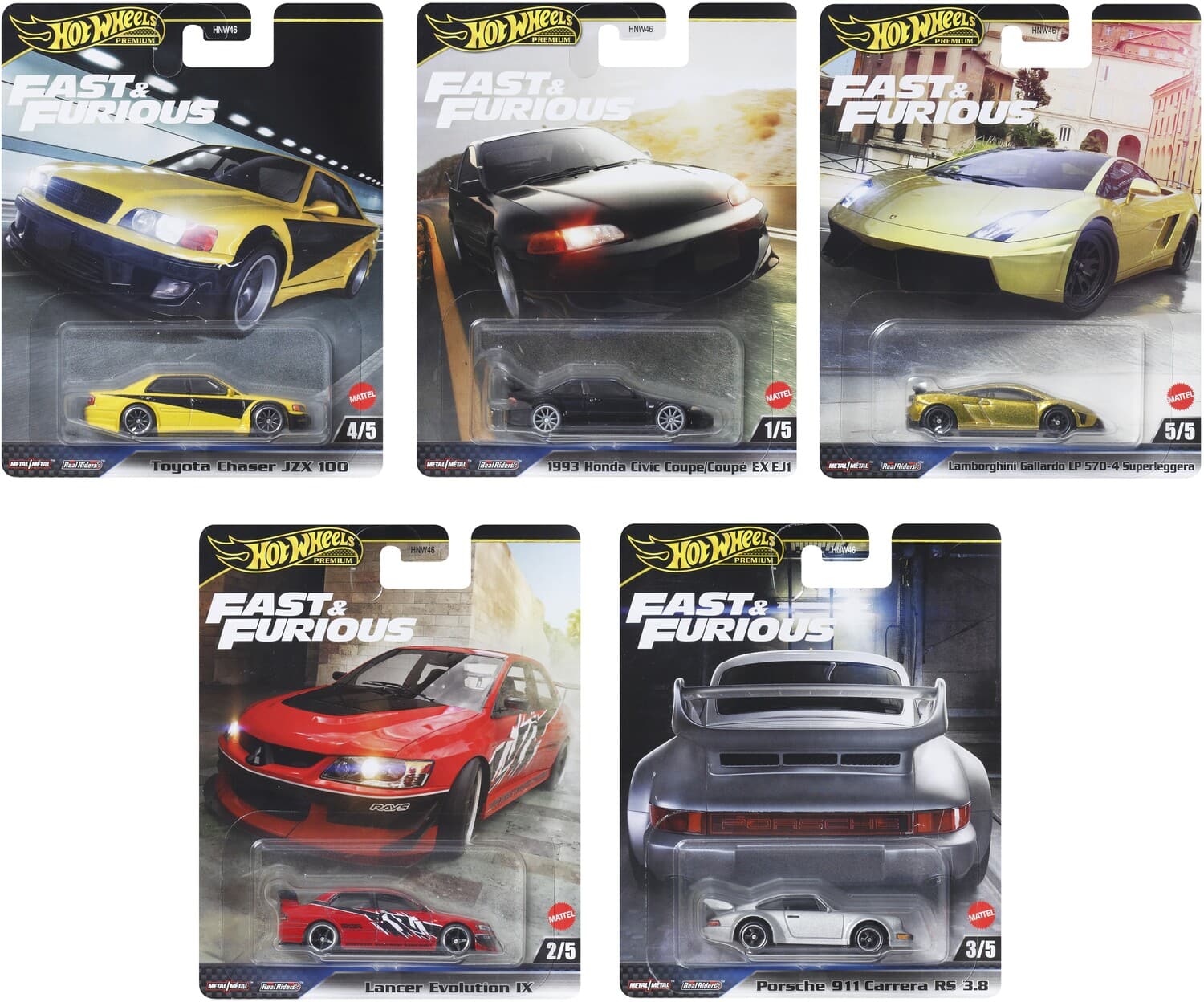 Mattel - Hot Wheels Premium 1:64 Fast & Furious 10-Piece M Assortment - COLLECTIBLES - Multicolor