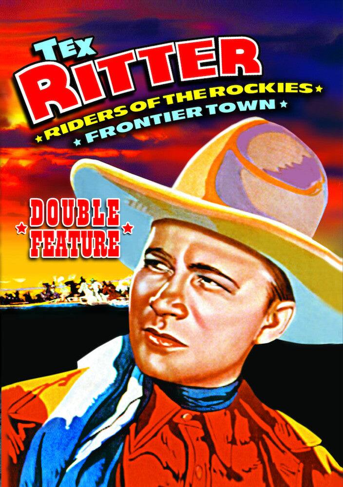 Front. Tex Ritter Double Feature: Riders of The Rockies (1937 - DVD.