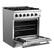 Alt View 2. Forno Appliances - 30 in. Wide 4 Burner Marco 4.32 Cu. Ft. Freestanding Dual Fuel Convection Range with Dual Ring Burner - Silver.