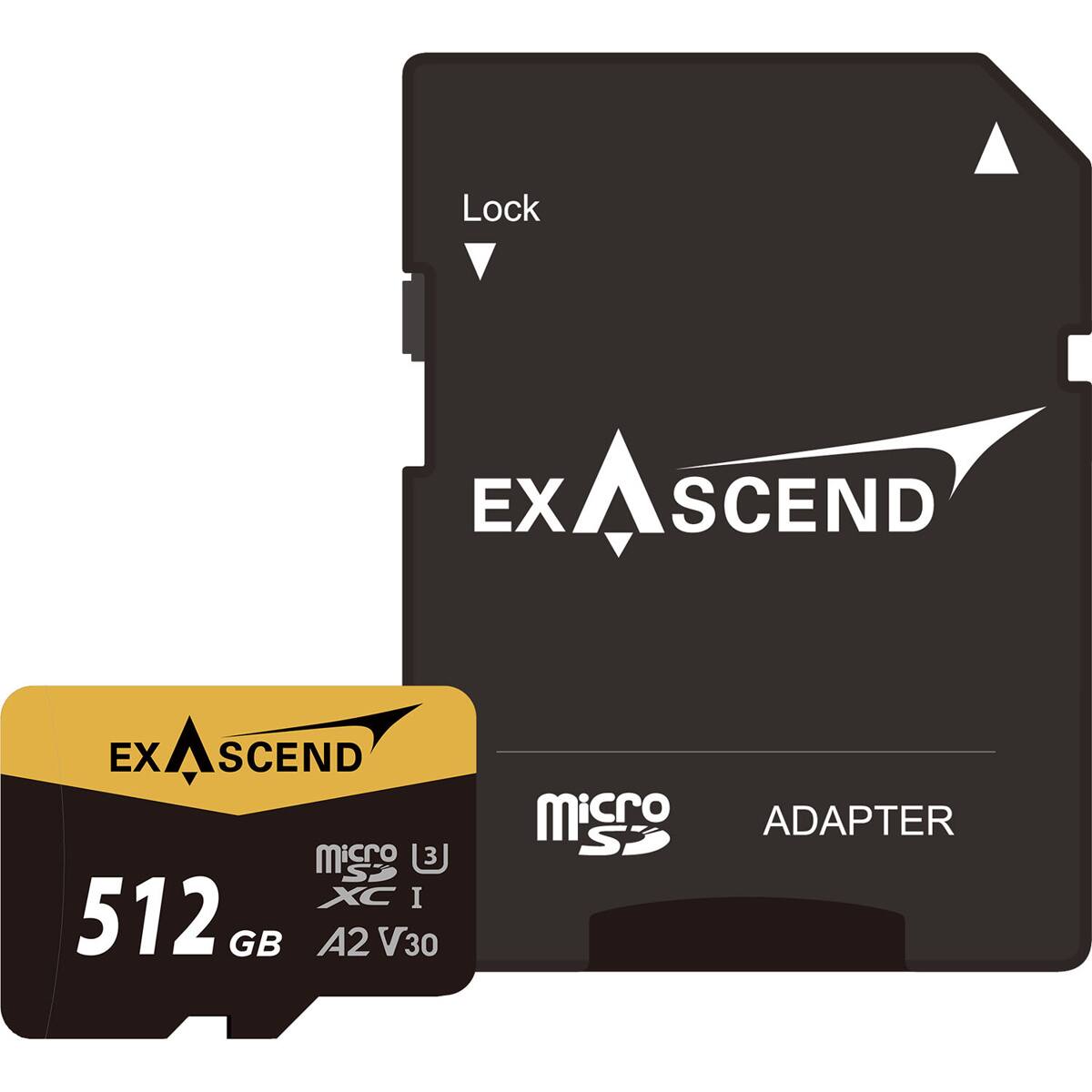 Lock  
EXASCEND  
EXASCEND micro SD XC I 512 GB A2 V30  
micro SD ADAPTER