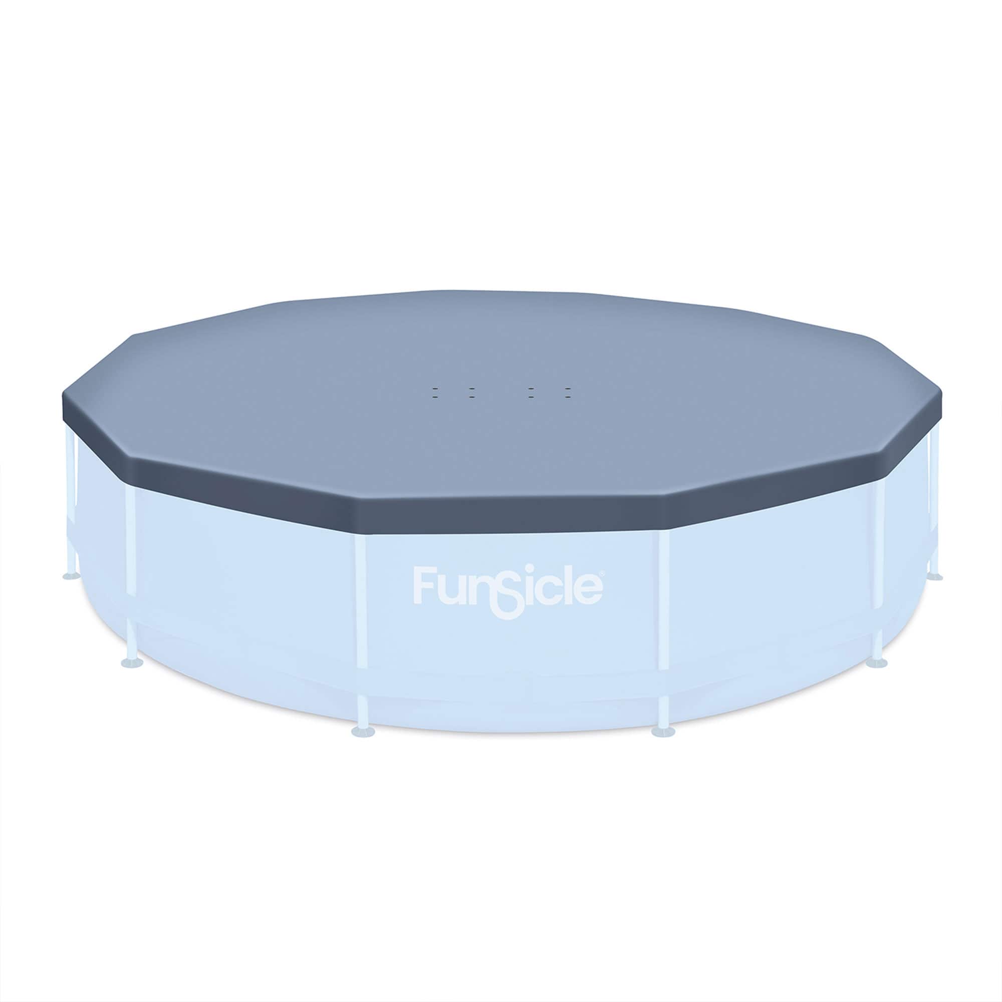 Funsicle - 12ft Round Above Ground Frame Pool Debris Cover, Accessory Only, Gray