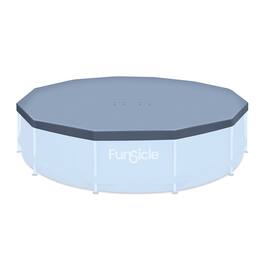 Funsicle - 12ft Round Above Ground Frame Pool Debris Cover, Accessory Only, Gray