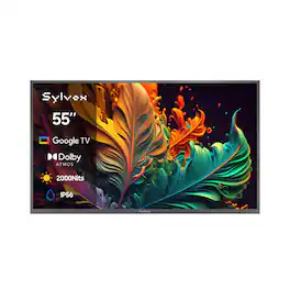 Sylvox - 55" Class Outdoor QLED TV, Pool Pro QLED 3.0, 4K, Full Sun, 2000 Nits, IP56 Waterproof, Google TV, Dolby Atmos