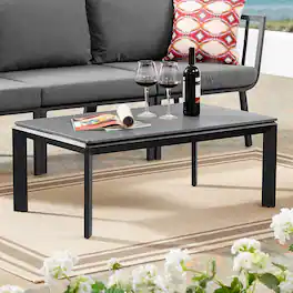 Riverside Aluminum Outdoor Patio Coffee Table by Modway - Gray