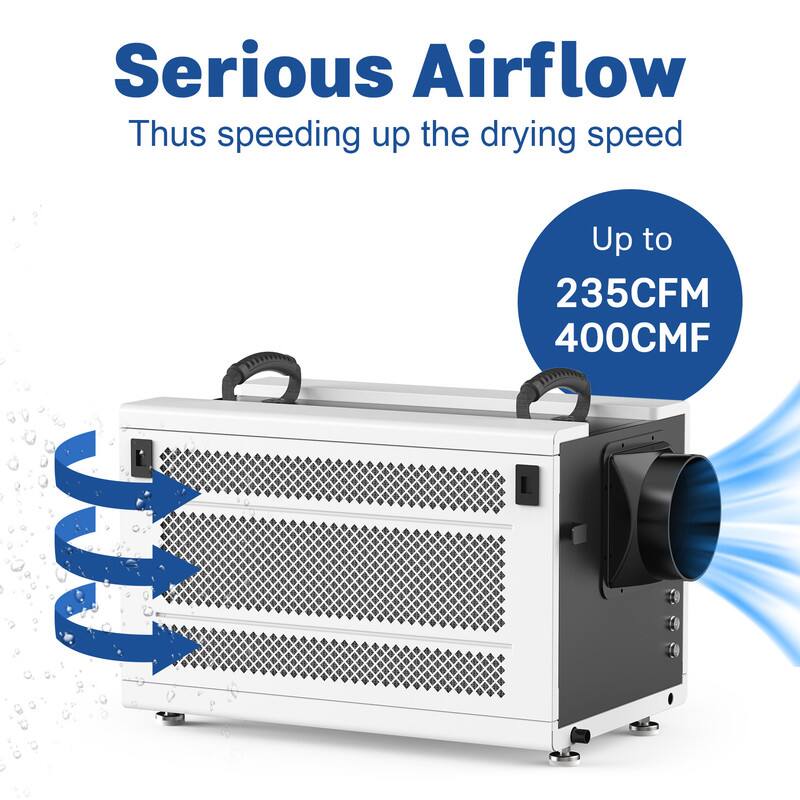 Serious Airflow  
Thus speeding up the drying speed  

Up to  
235CFM  
400CMF