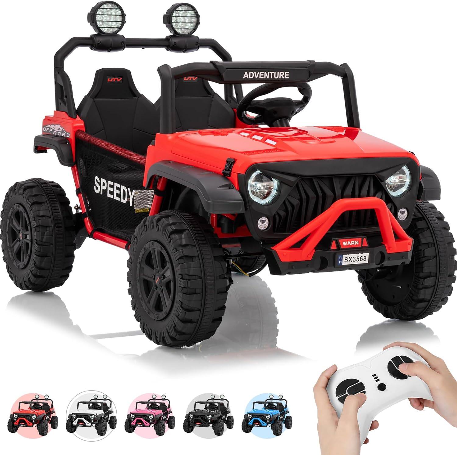 Homhougo - 2 Seater Ride on Car for Kids, 24V Ride on Toy, Fast 4.97MPH Truck, 4WD Kids Electric Vehicles with Remote Control price history on PriceWatchPro