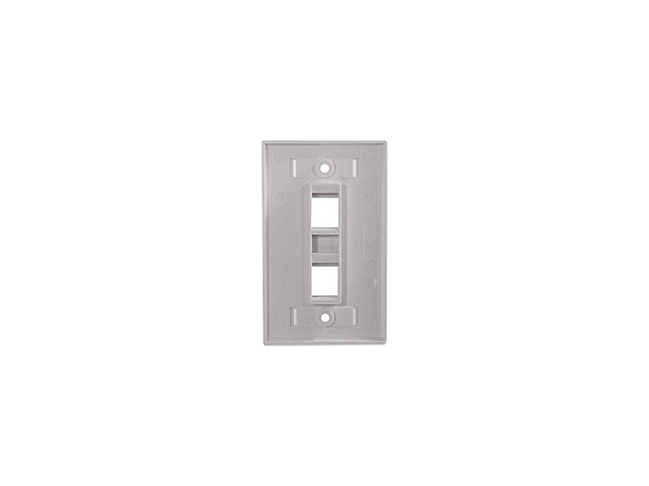 Alt View 1. Cables to Go - C2G 03411 Two Port Keystone Single Gang Wall Plate, White.