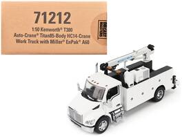 Diecast Masters - Kenworth T380 Auto-Crane Titan 85-Body HC14-Crane Work Truck with Miller EnPak "Transport Series" 1/50 Diecast - White