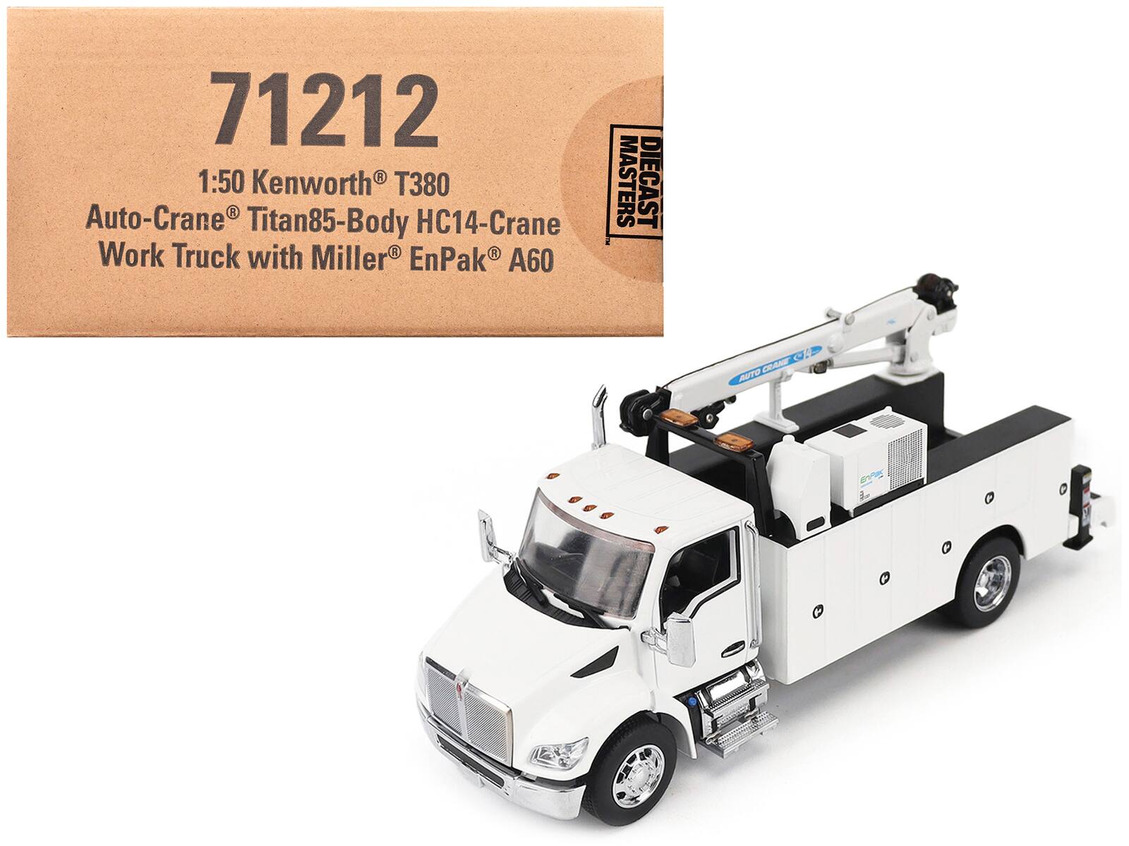 71212  
1:50 Kenworth® T380  
Auto-Crane® Titan85-Body HC14-Crane  
Work Truck with Miller® EnPak® A60