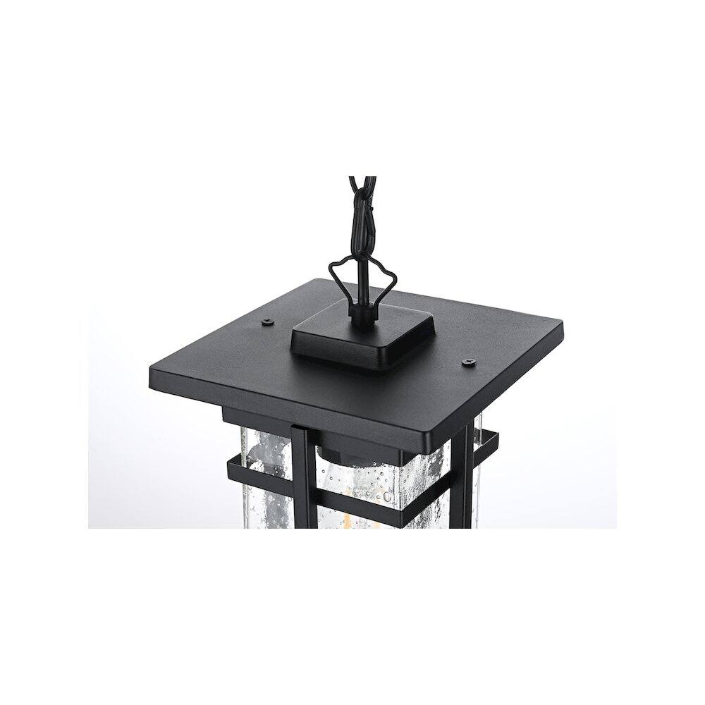 Alt View 4. Elegant Lighting - Livingston 7 inch Outdoor Pendant in Black - Black.
