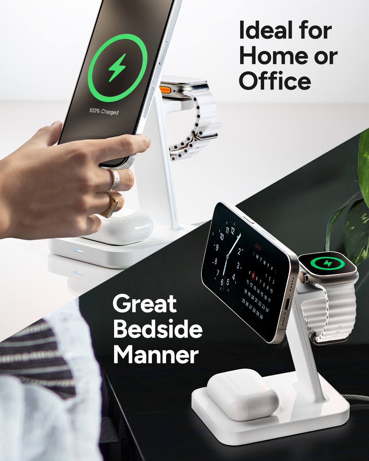 Ideal for Home or Office 100% Charged 11 12 10 9 J 2 8 SHINTFS 3 7 L 4 5 i 111 6 5 455789m ONEE Great Bedside Manner