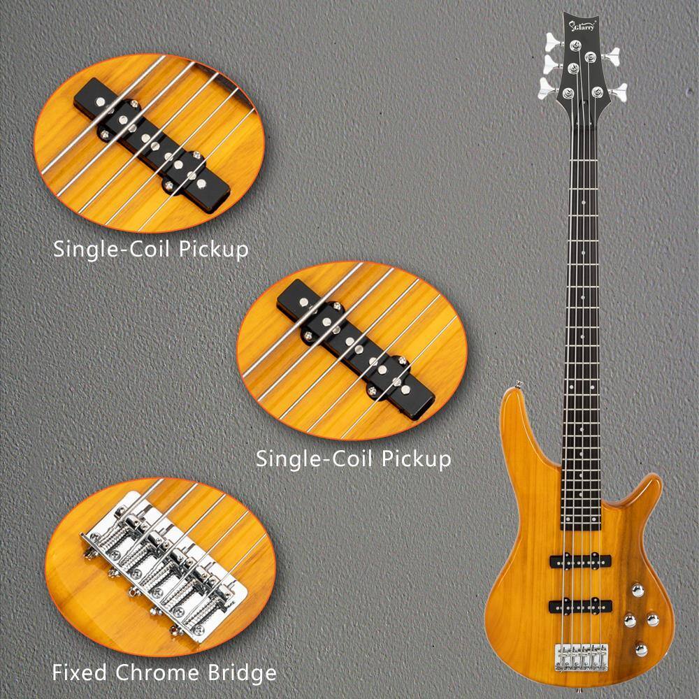 - Single-Coil Pickup
- Single-Coil Pickup
- Fixed Chrome Bridge