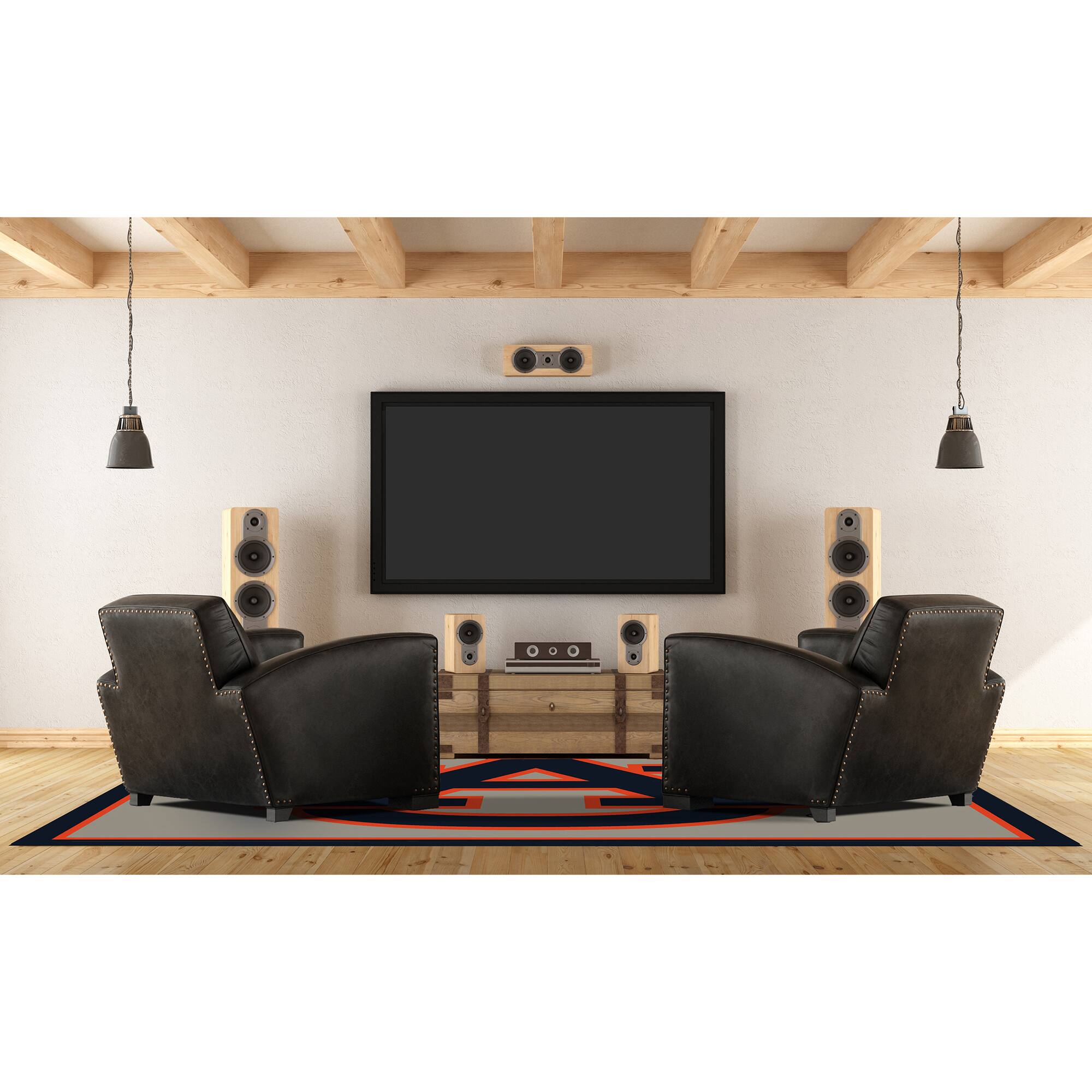 Alt View 1. Imperial - Auburn Tigers 5'4'' x 7'8'' Spirit Rug - Black.