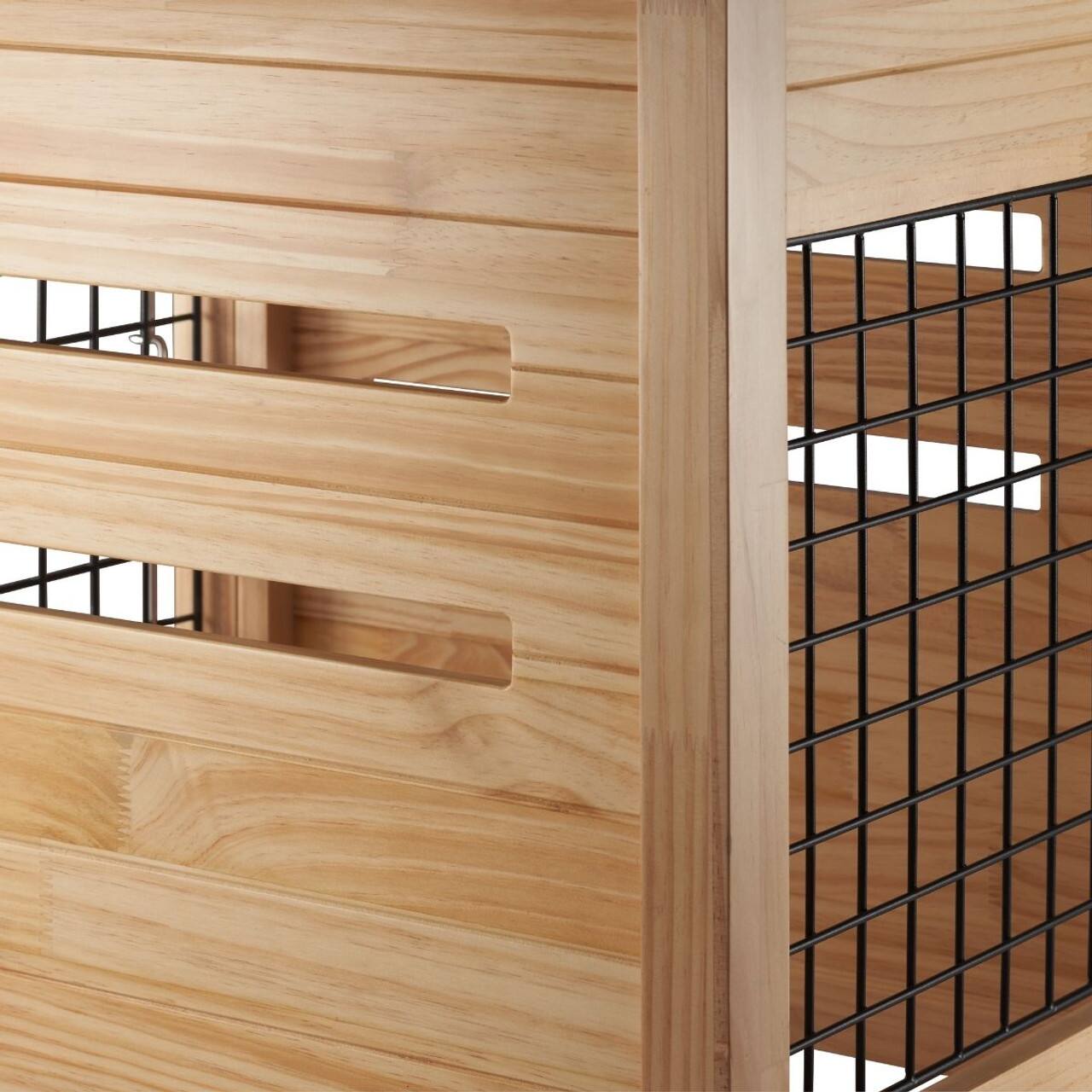 Alt View 18. TRINITY - 18" Natural Pet Crate End Table w/ Drawer - Natural.