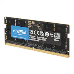 Crucial - 16GB DDR5 5600MHz C46 SODIMM Laptop Memory - Black - Front_Zoom