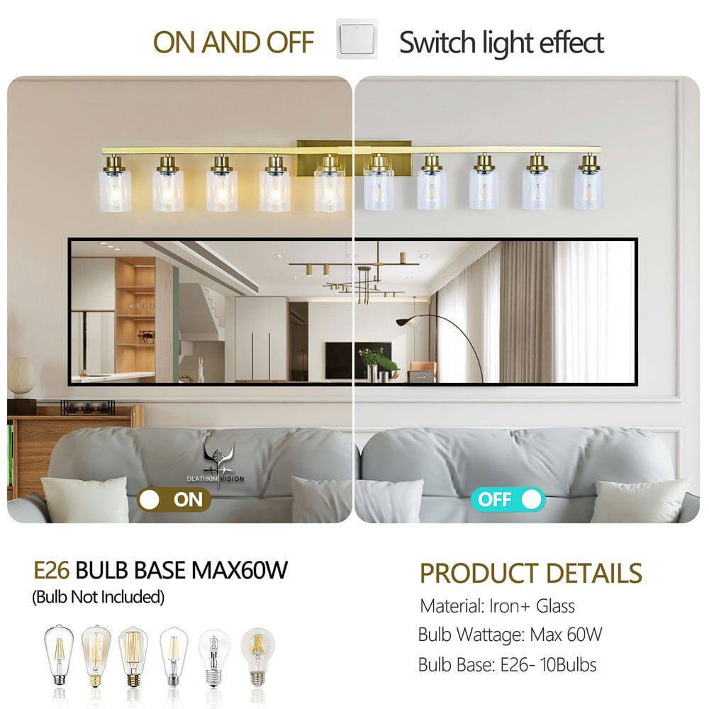 **ON AND OFF**

Switch light effect

**E26 BULB BASE MAX60W**  
(Bulb Not Included)

**PRODUCT DETAILS**  
Material: Iron + Glass  
Bulb Wattage: Max 60W  
Bulb Base: E26 - 10Bulbs