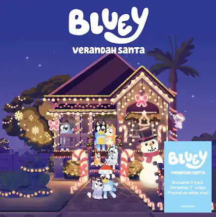 **BLUEY**
**veRanDah santa**
Exclusive 3 track Christmas 7" single
Pressed on white vinyl
DEMSING0068