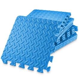 Philosophy Gym - Exercise Flooring Mats - Foam Rubber Interlocking Puzzle Floor Tiles - Blue
