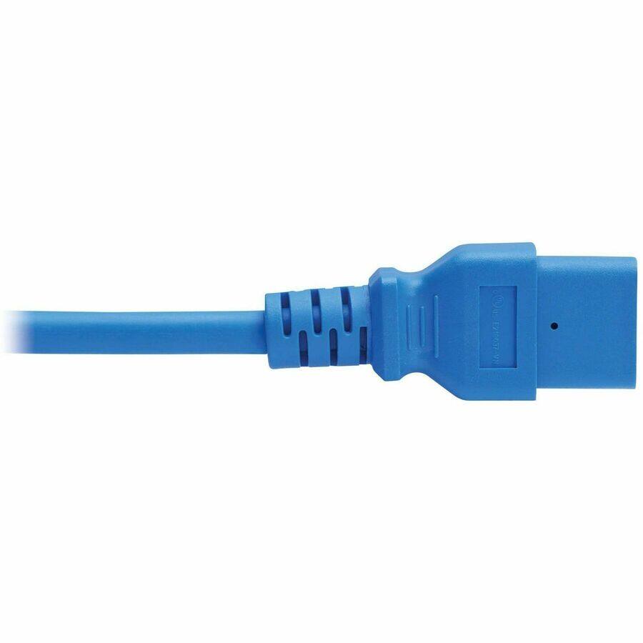 Alt View 1. Tripp Lite - Eaton Tripp Lite Series Power Cord, C14 to C21 - Heavy-Duty, 15A, 250V, 14 AWG, 2 ft. (0.6 m), Blue - For Computer - Blue.