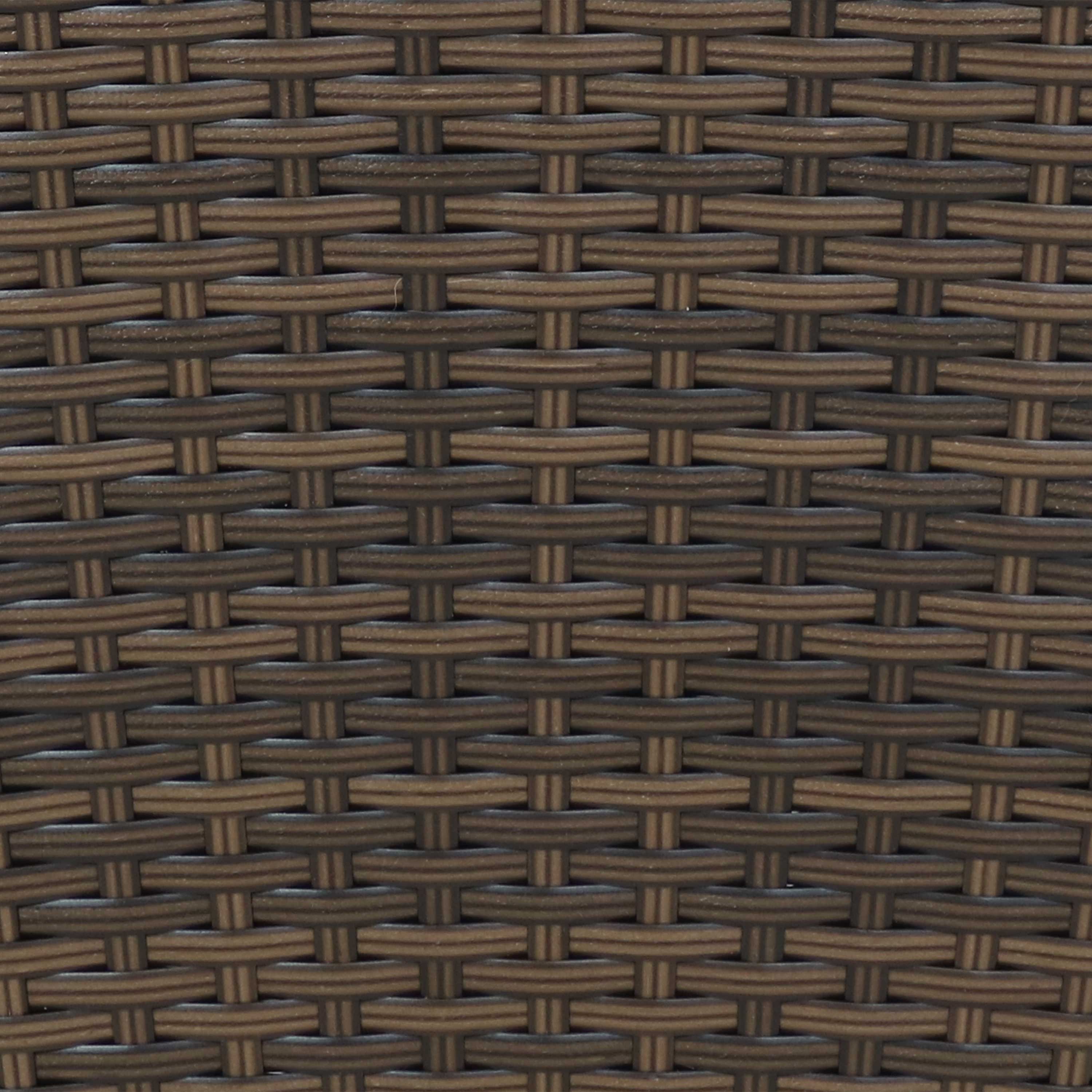 Alt View 8. Sunnydaze - 24 in Polyrattan Tall Square Planter - Set of 2 - Brown.