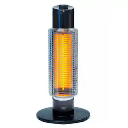 Sengoku - HeatMate Portable Instant Graphite Medium Tower Electric Heater - Black